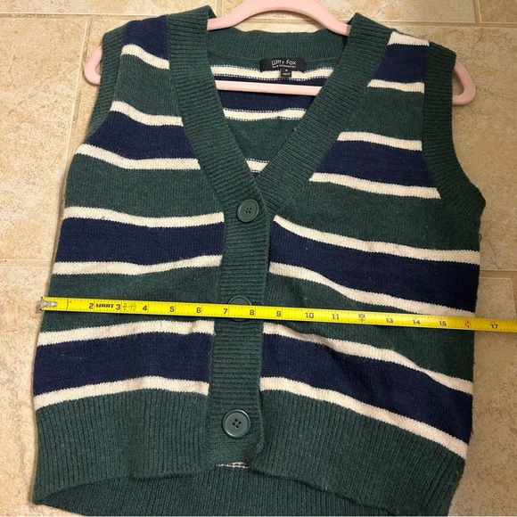 Witty Fox Women’s Striped Sleeveless Knit Vest Size S - Picture 5 of 5